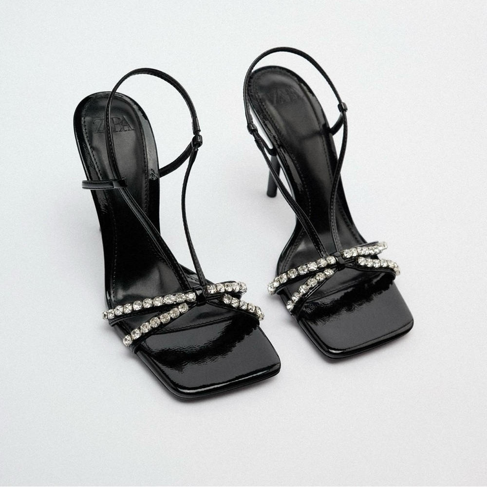 ZARA square toe heels